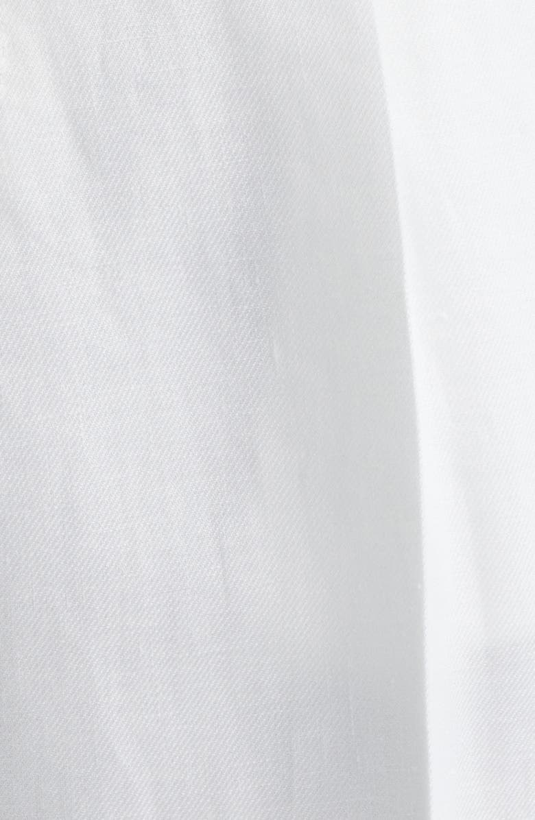 BOSS Camel Peet White Pleated Linen Suit Pants, Alternate, color, White
