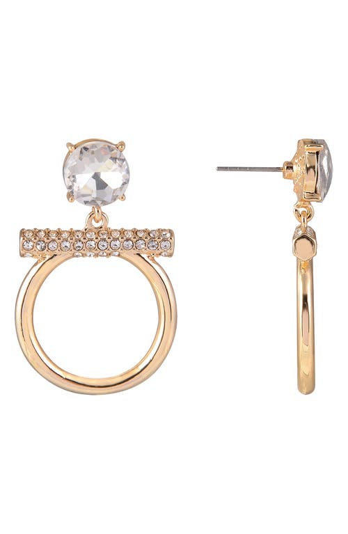 Laundry By Shelli Segal Pavé Frontal Hoop Earrings In Gold