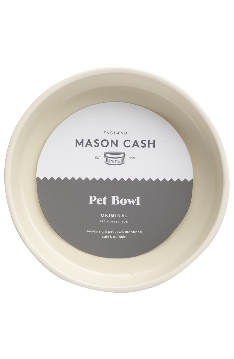 MASON CASH Embossed Bone 17oz Dog Food and Water Bowl, Alternate, color, Beige