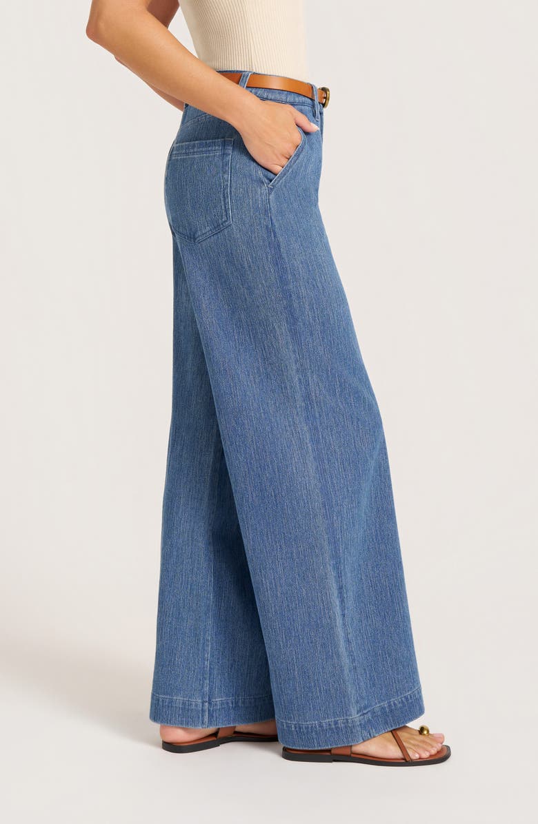 matty m. Clayton Wide Leg Jeans, Alternate, color, Denim