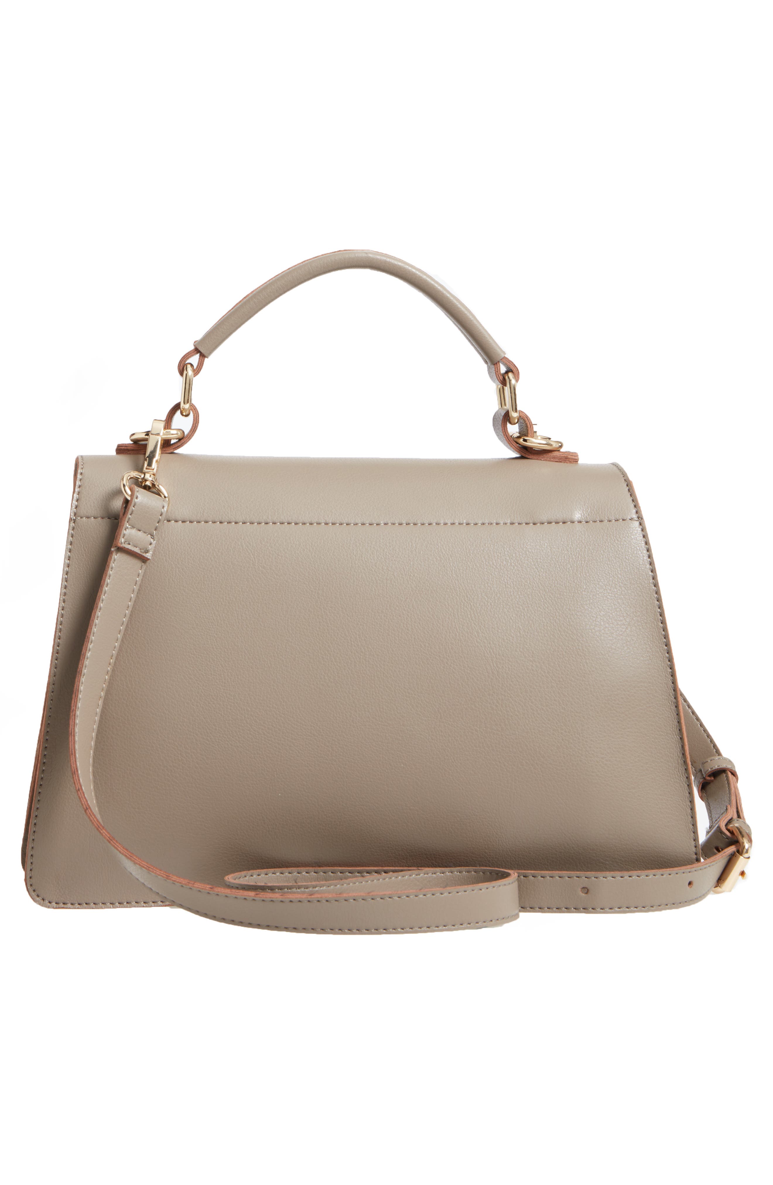 Izzy Faux Leather Top Handle Satchel, Alternate, color, TAUPE