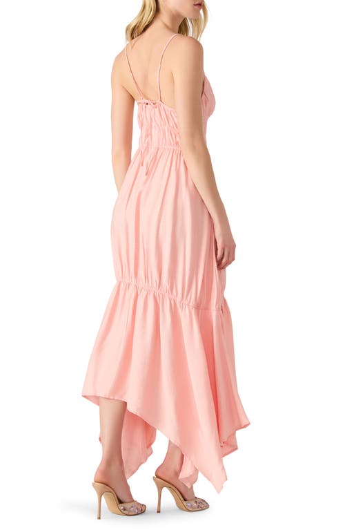 Steve Madden Jackie Asymmetric Midi Dress In Pink