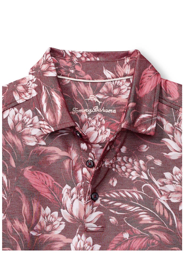 Midnight Excursions Floral Piqué Polo, Alternate, color, CHERRY STONE