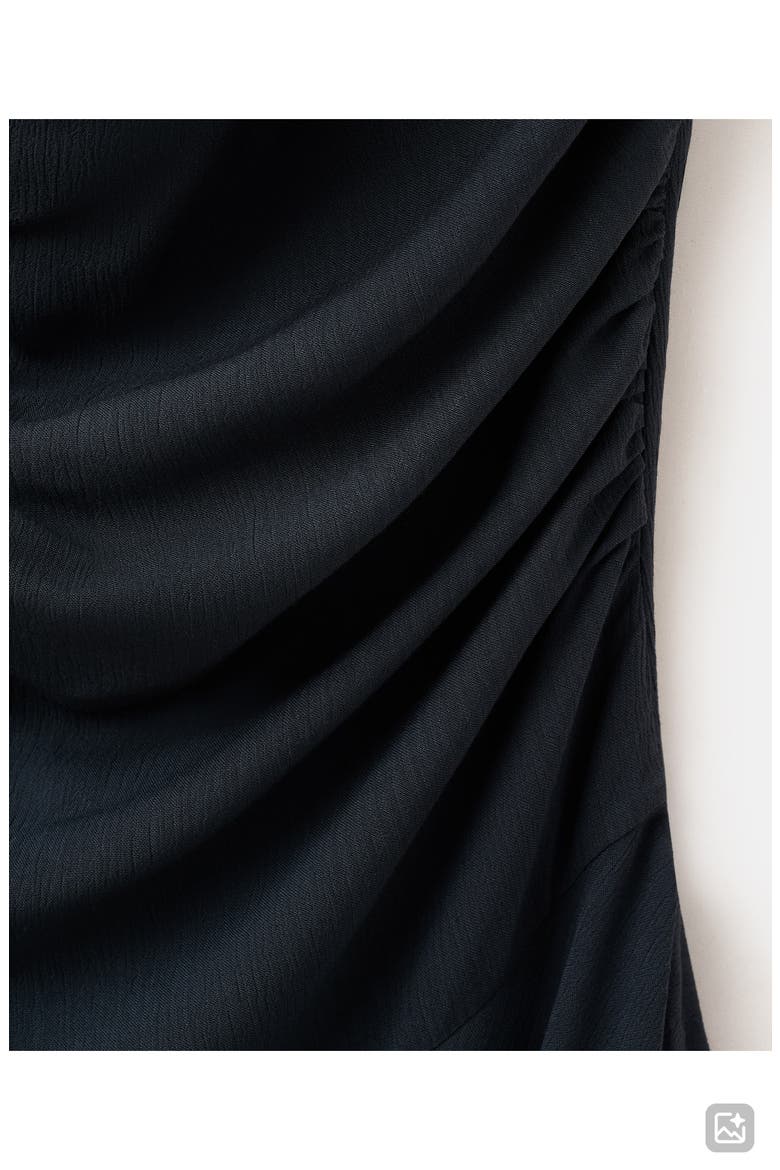 Draped Halter Minidress, Alternate, color, CHARCOAL