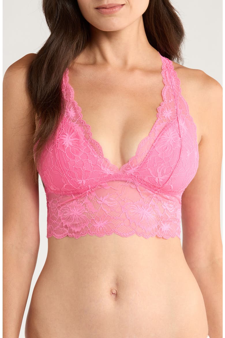 Stormi Lace Racerback Bralette, Main, color, SANGRIA SUNSET