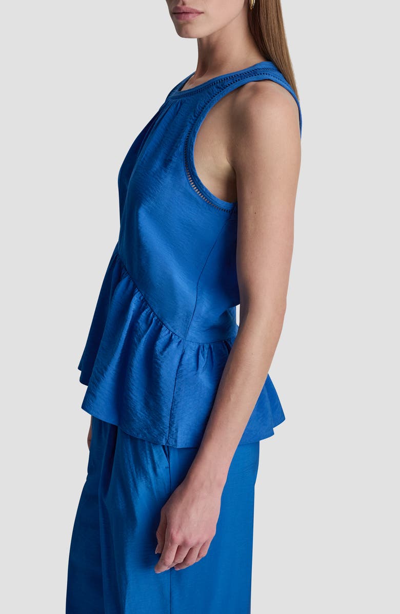 DKNY Ladder Lace Detail Sleeveless Top, Alternate, color, Cobalt
