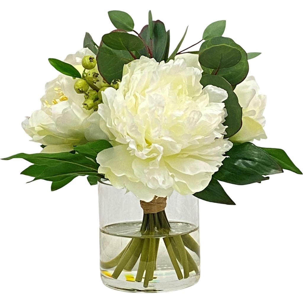 Winward Home Peony And Eucalyptus In Cylinder In Multi