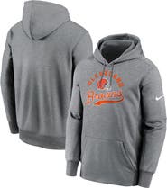 Nike Men's Nike Heather Gray Cleveland Browns Performance Fleece Pullover Hoodie