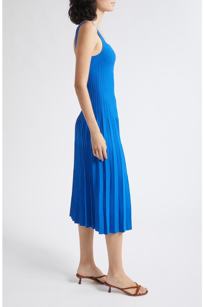 Ellison Pleated Midi Dress, Alternate, color, COBALT