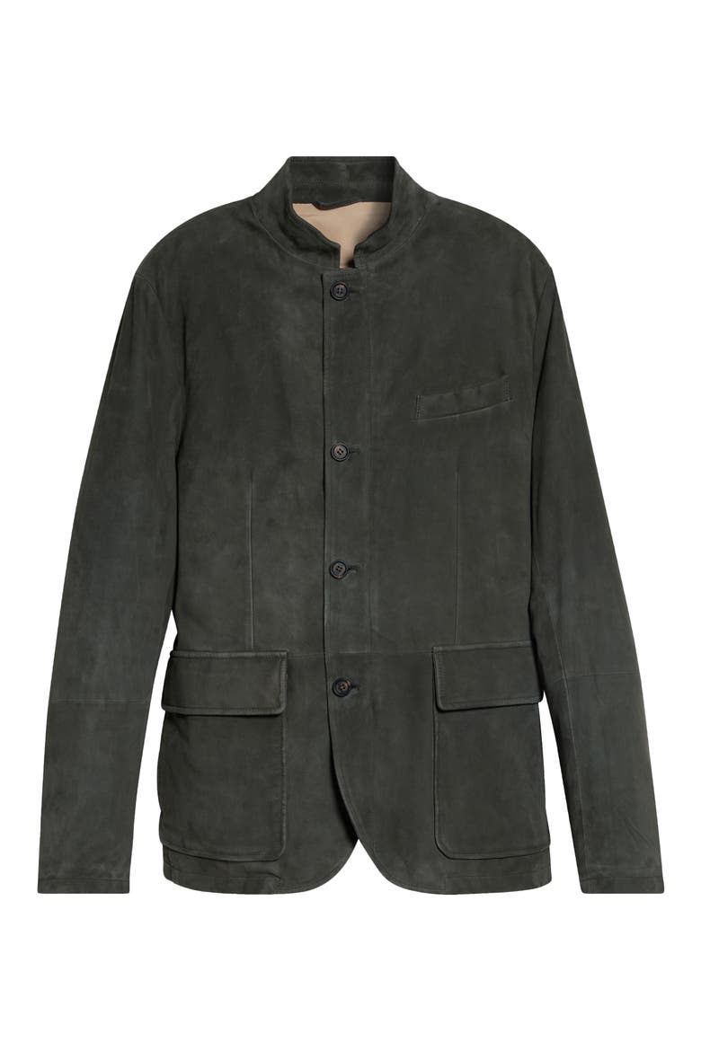 Suede Jacket, Main, color, 80 GREEN
