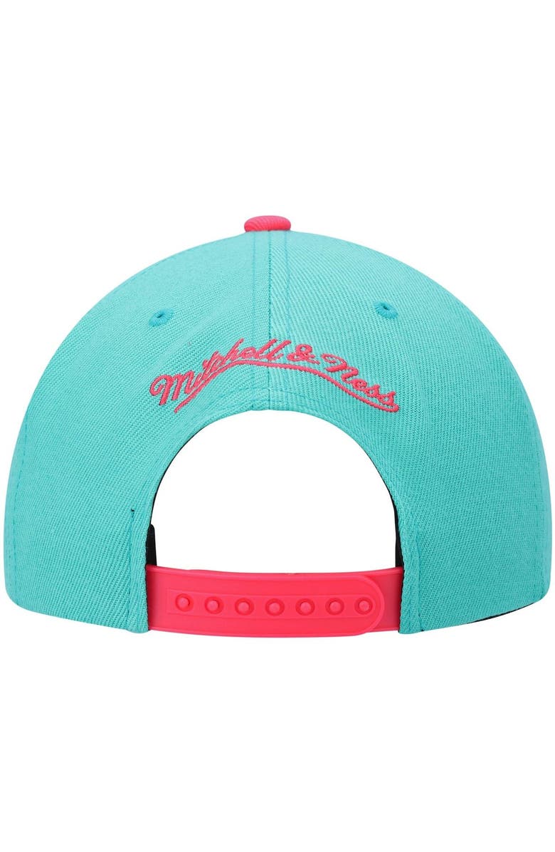 Mitchell & Ness Men's Mitchell & Ness Teal/Pink San Antonio Spurs Hardwood Classics Gradient Wordmark Snapback Hat, Alternate, color, Teal