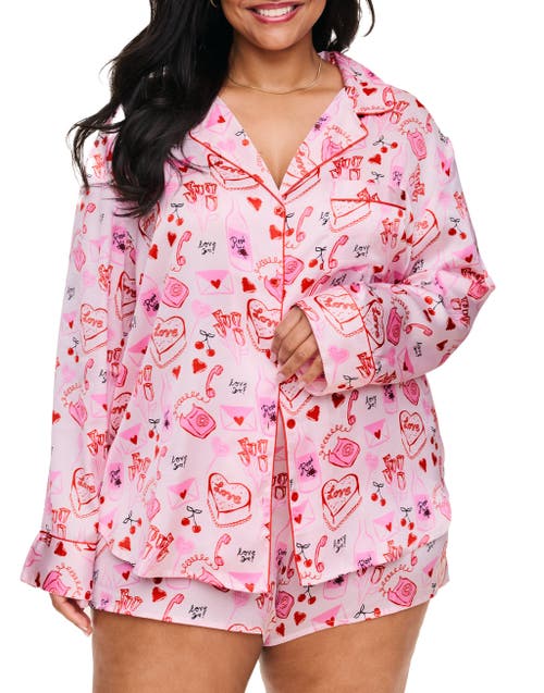 Shop Adore Me Sammi Pajama Set In Novelty Pink