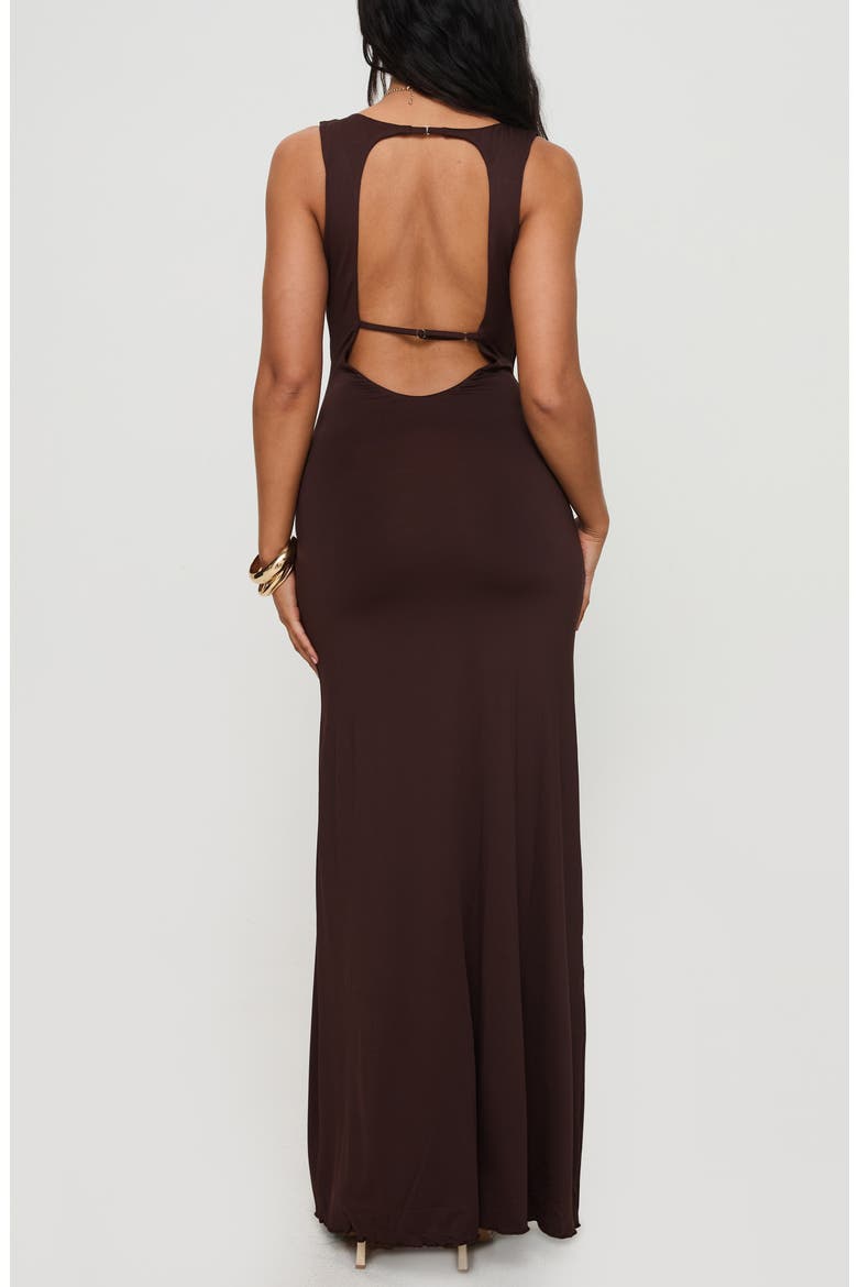 princess polly brown long dress Chestnut Drop Waist Maxi Dress | Brown | Womens