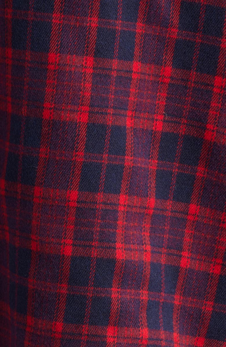 DIET STARTS MONDAY Eagle Hooded Plaid Snap-Up Flannel Shirt Jacket, Alternate, color, Red/Navy