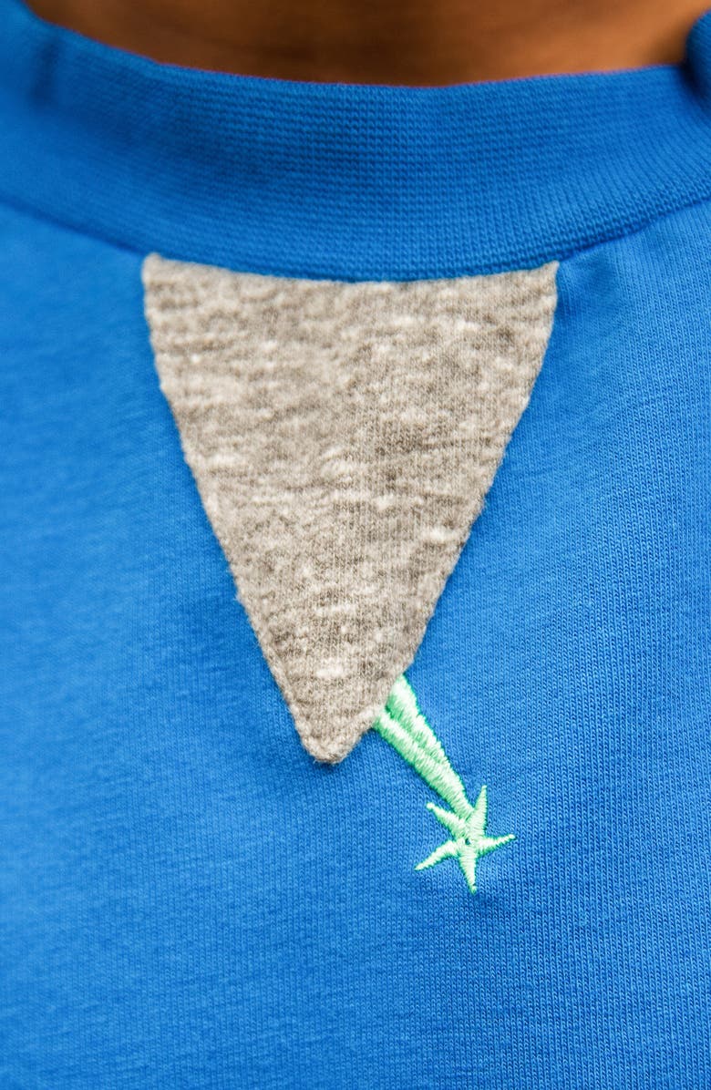 Miki Miette Kids' Iggy Stargazer Embroidered Short Sleeve Sweatshirt, Alternate, color, Stargazer