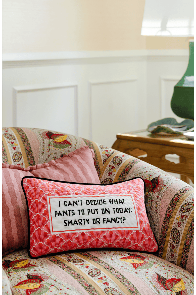 Pants Needlepoint PIllow, Alternate, color, Pants