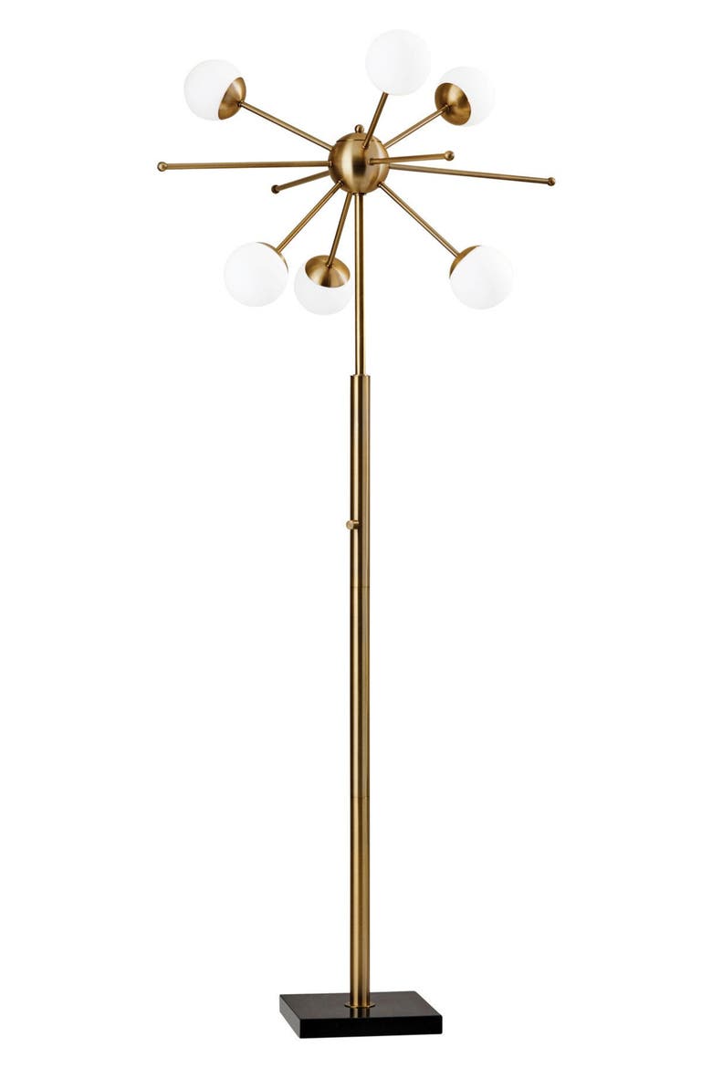 Doppler LED Floor Lamp, Main, color, ANTIQUE BRASS