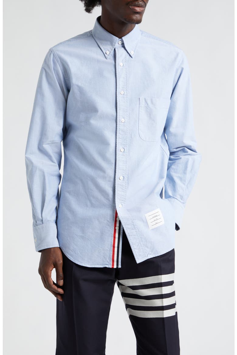 Men's Classic Fit Cotton Button-Down Shirt, Main, color, 480 - LIGHT BLUE