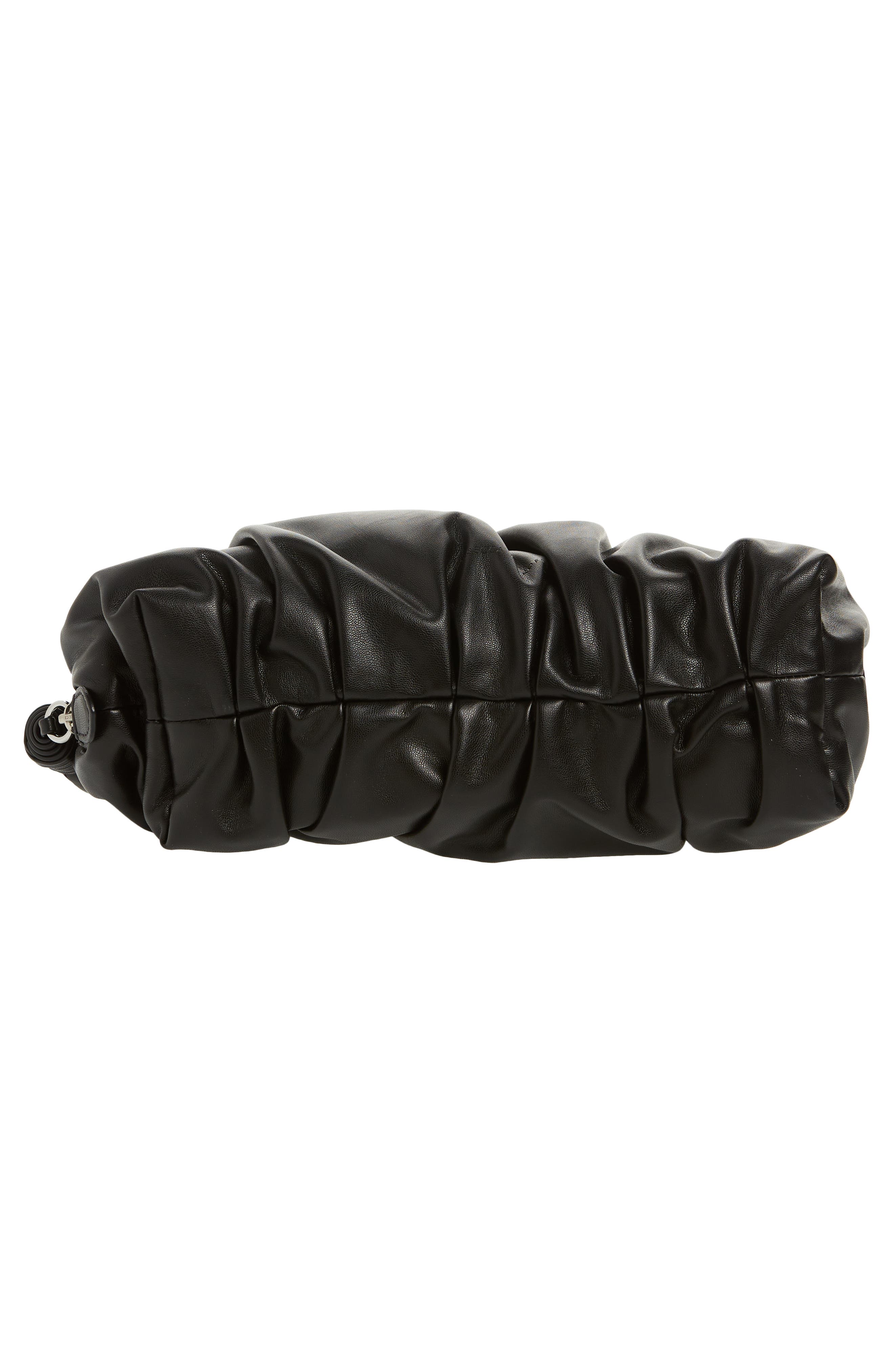 Rebecca Minkoff Ruched Faux Leather Clutch, Alternate, color, 