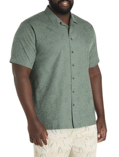 Oak Hill By Dxl Big & Tall Solid Camp Shirt