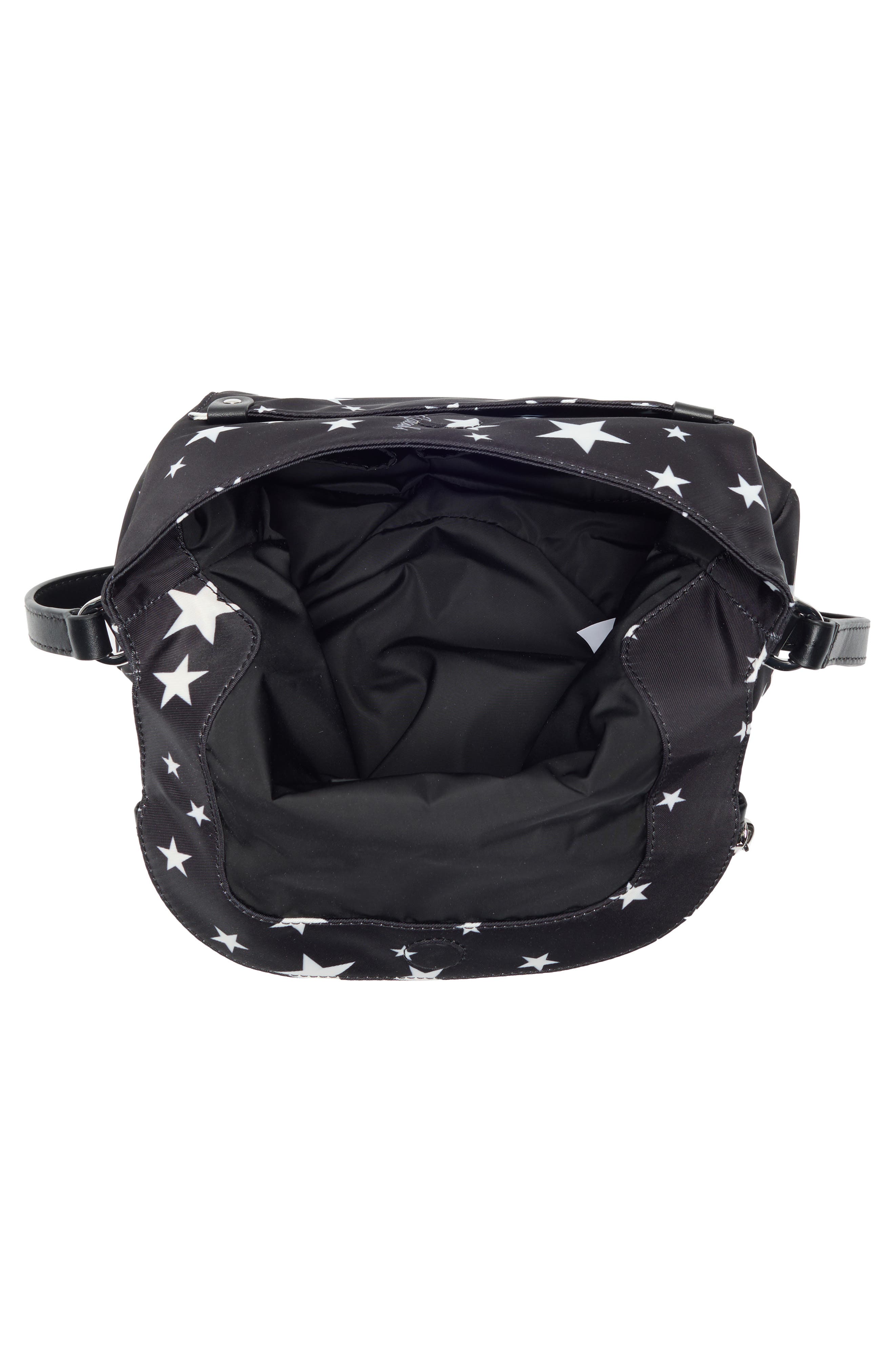 Marc Jacobs Star Print Preppy Nylon Mini Messenger Bag, Alternate, color, Black Multi