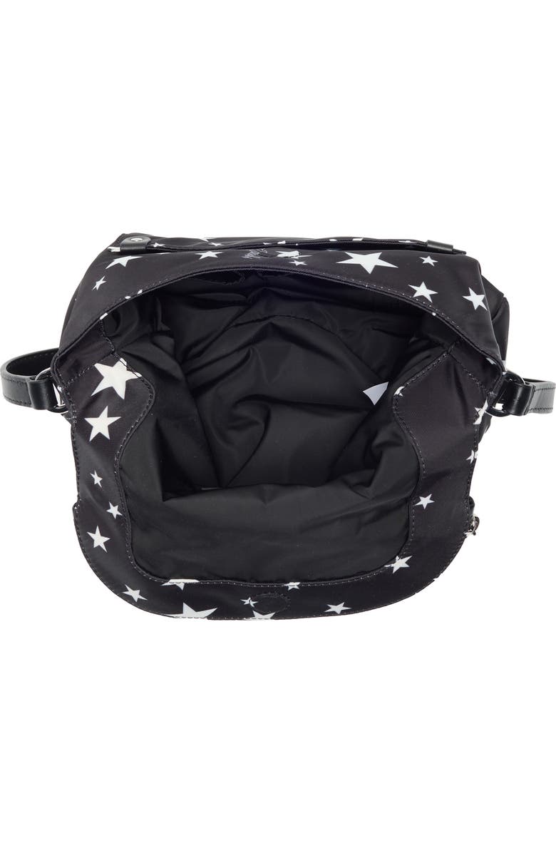 Marc Jacobs Star Print Preppy Nylon Mini Messenger Bag, Alternate, color, Black Multi