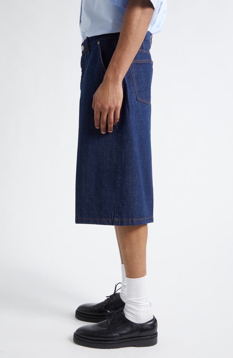 AMI PARIS Loose Fit Denim Bermuda Shorts, Alternate, color, Indigo
