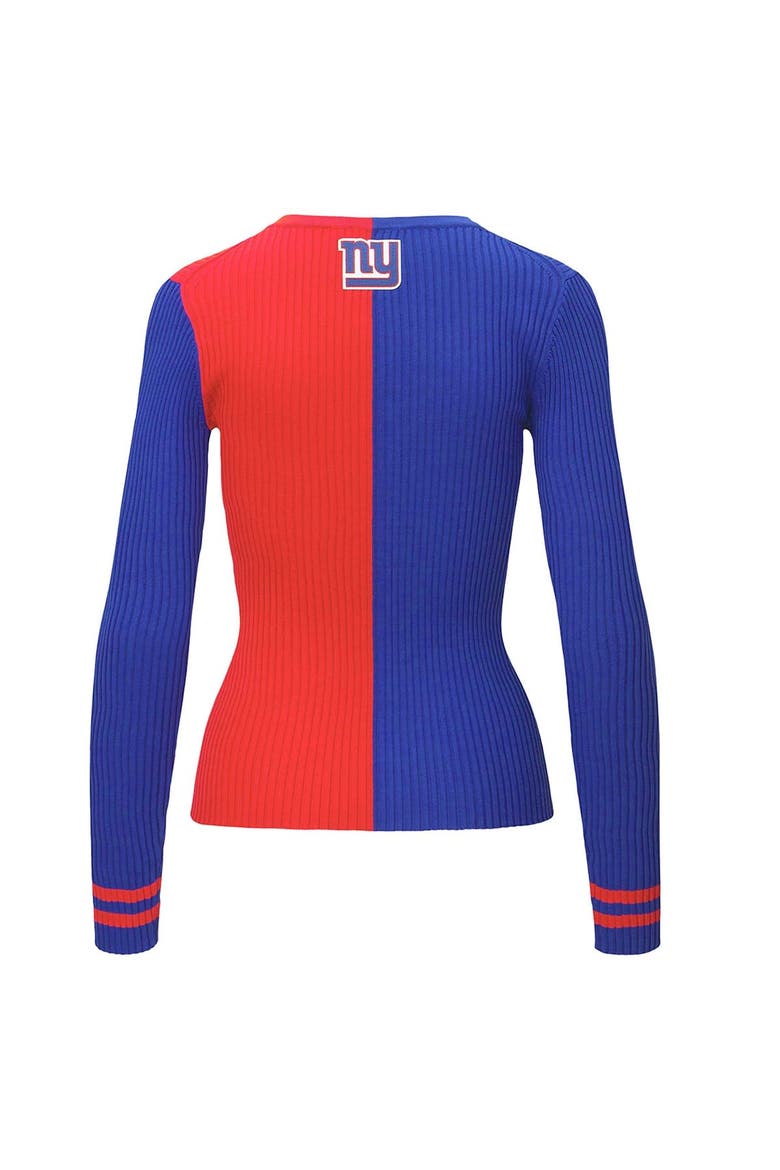 Women's STAUD Royal/Red New York Giants Cargo Sweater, Alternate, color, Royal