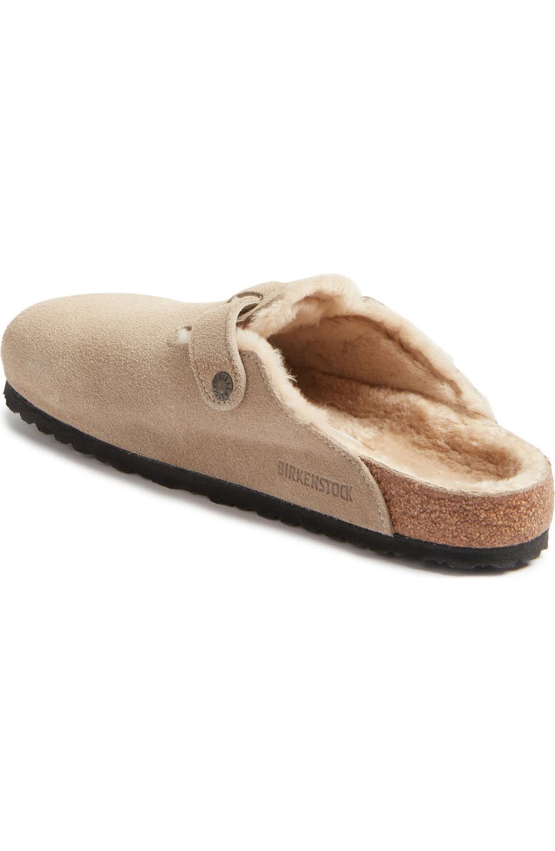 Birkenstock Boston Genuine Shearling Lined Clog, Alternate, color, Taupe