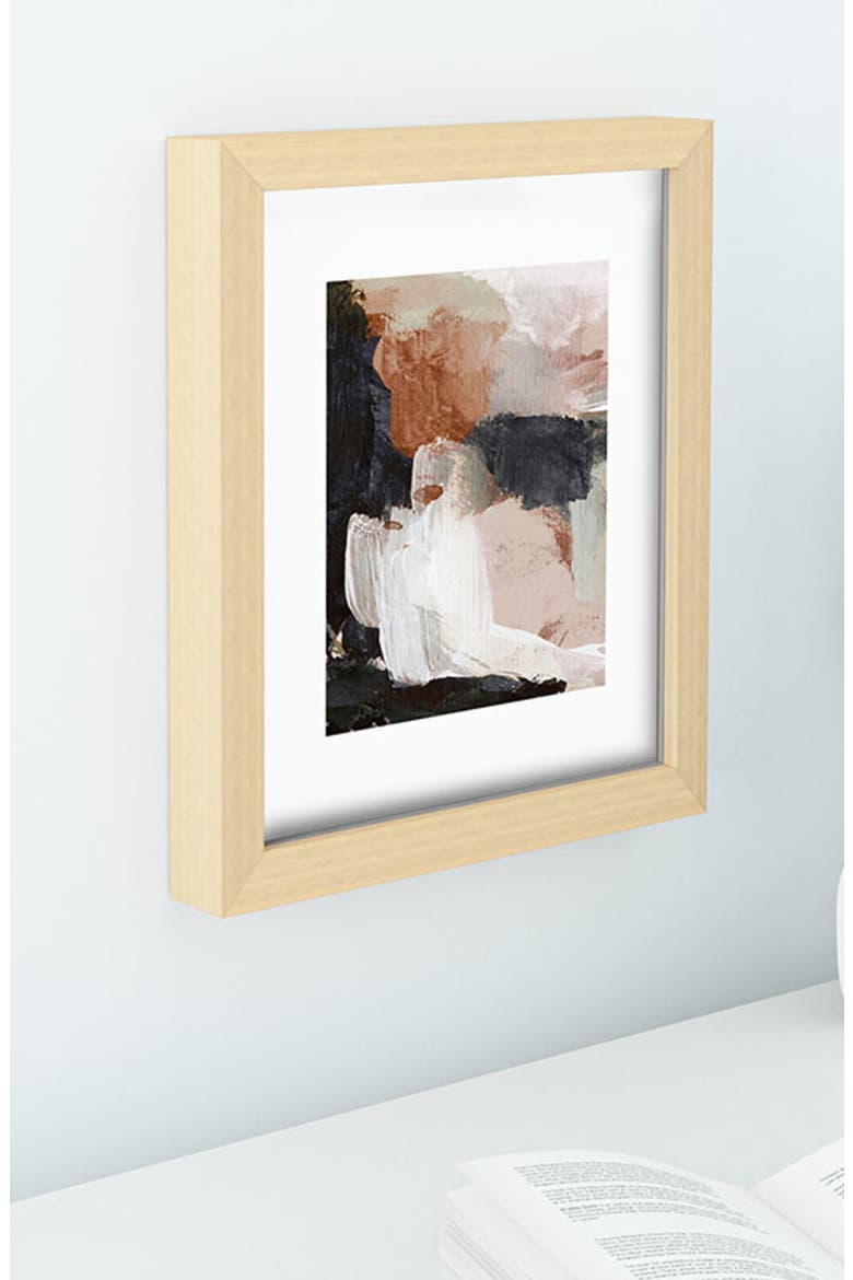 Earthly Abstract Framed Art Print, Alternate, color, ORANGE