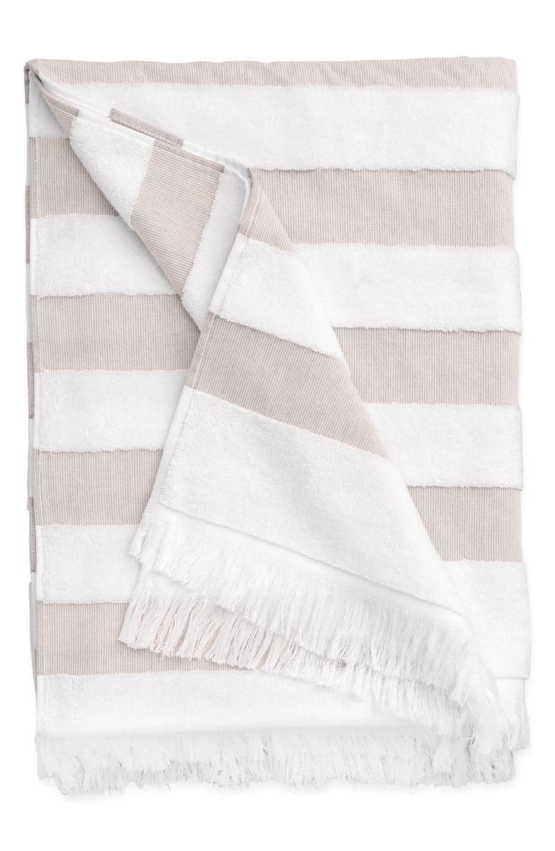 Matouk Amado Beach Towel, Main, color, Pebble