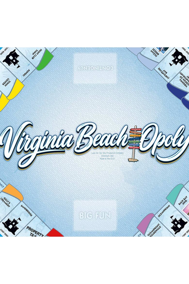 Virginia Beach Opoly Board Game, Alternate, color, Multicolored