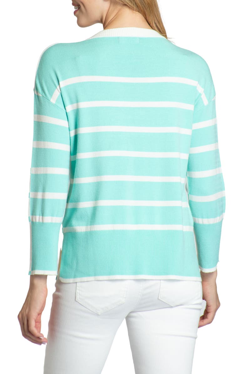 APNY Half & Half Stripe Crewneck Sweater, Alternate, color, 