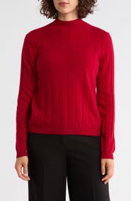 Bruno Magli Wide Rib Wool & Cashmere Sweater
