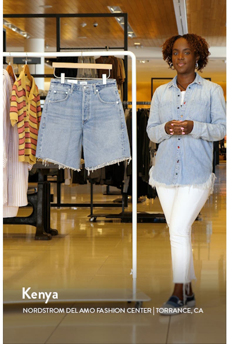 Ayla High Waist Baggy Long Denim Shorts video
