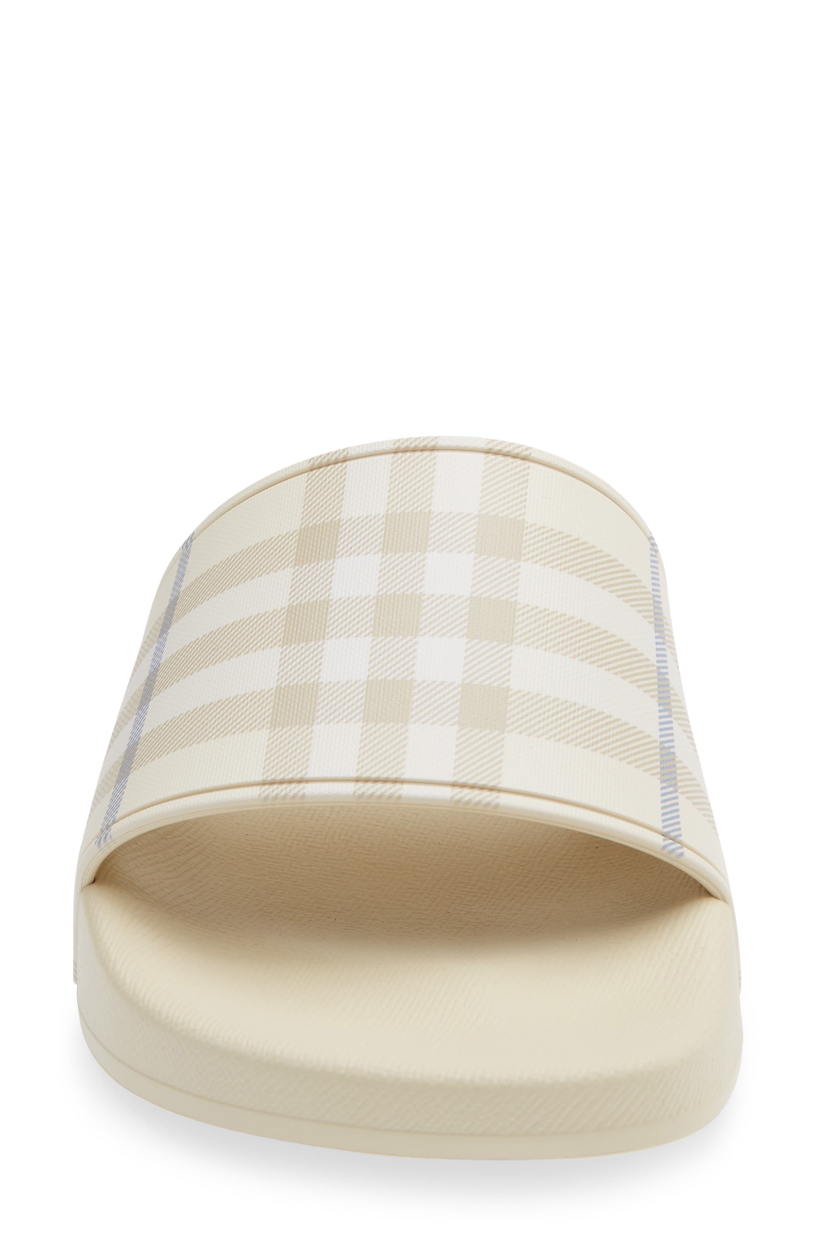 Burberry Furley Check Slide Sandal, Alternate, color, Ssm Beige Check