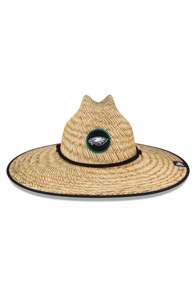 New Era Men's New Era Natural Philadelphia Eagles NFL Training Camp Official Straw Lifeguard Hat, Alternate, color,
