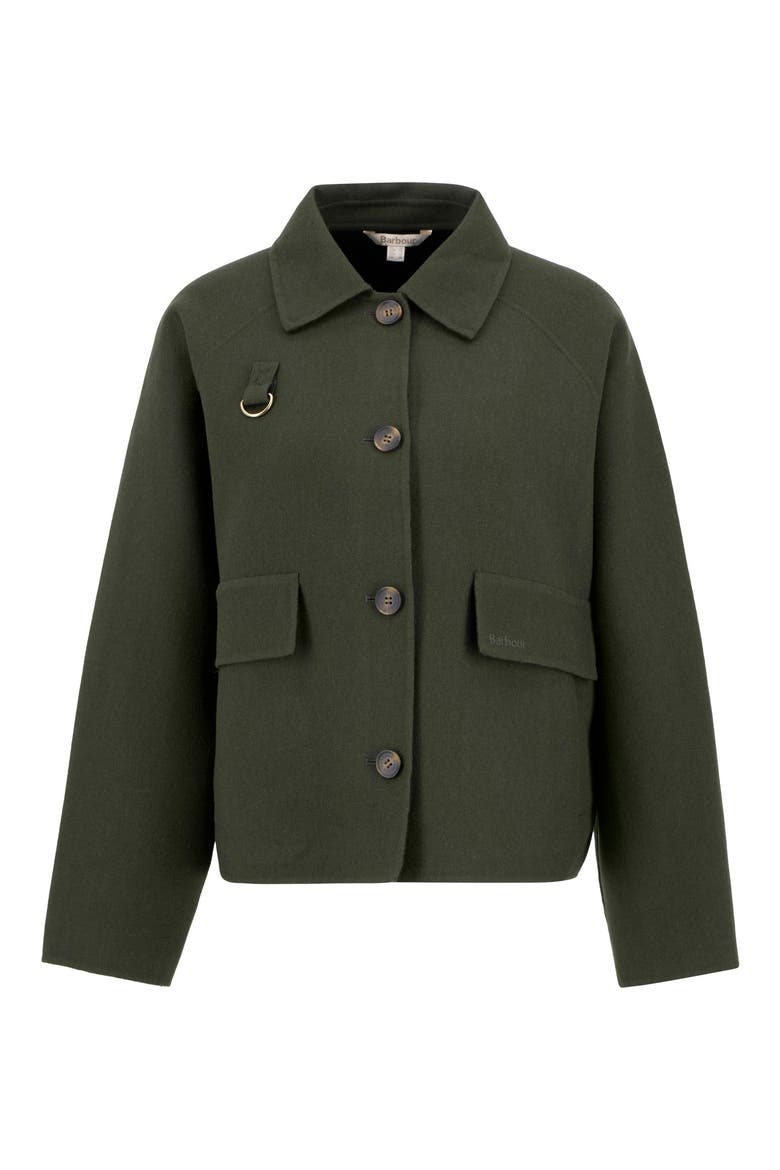 Leonie Wool Blend Overshirt, Alternate, color, OLIVE