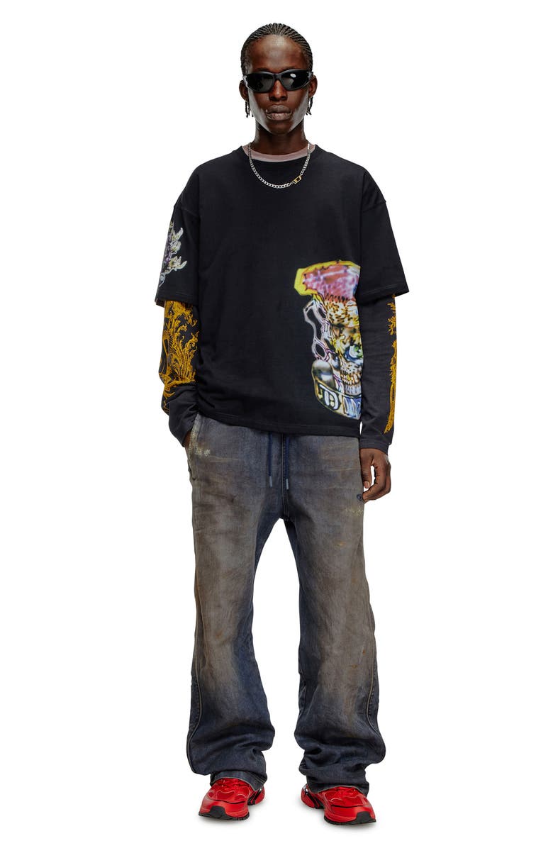 DIESEL<sup>®</sup> Cotton Jersey Graphic T-Shirt, Alternate, color, 