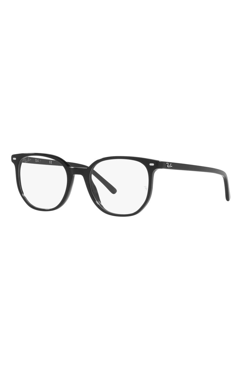 Ray-Ban Elliot 50mm Irregular Optical Glasses, Alternate, color, Black