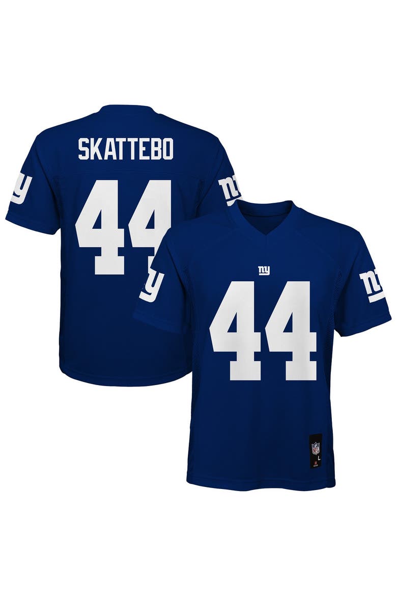 Youth Cam Skattebo Royal New York Giants Replica Jersey, Main, color, Royal