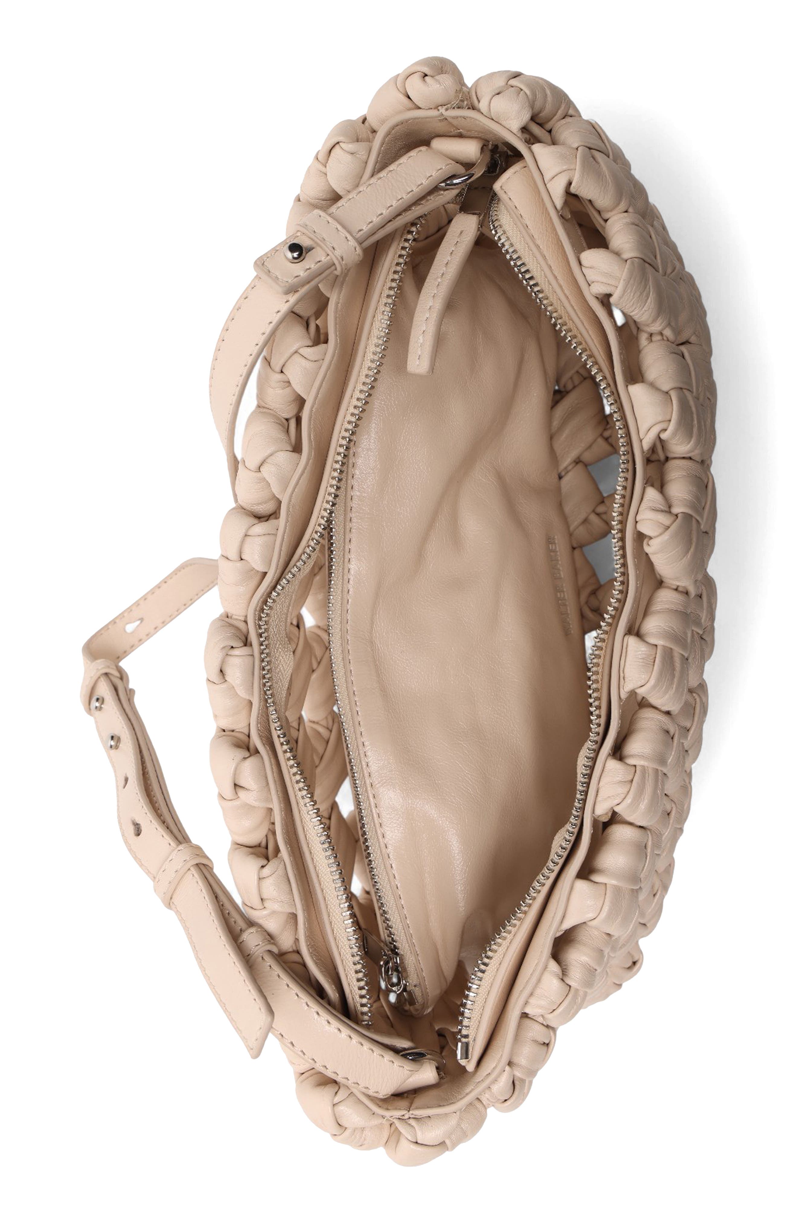 Walter Baker Ash Leather Convertible Clutch, Alternate, color, Oyster