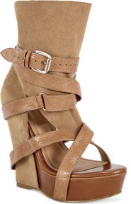 AZALEA WANG Rothko Platform Wedge Sandal