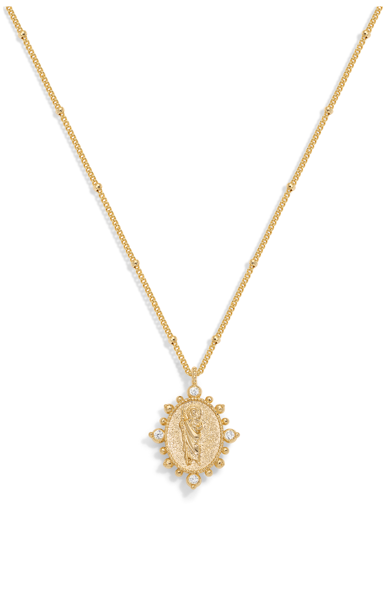 Electric Picks Chapel Necklace, Main, color, Gold