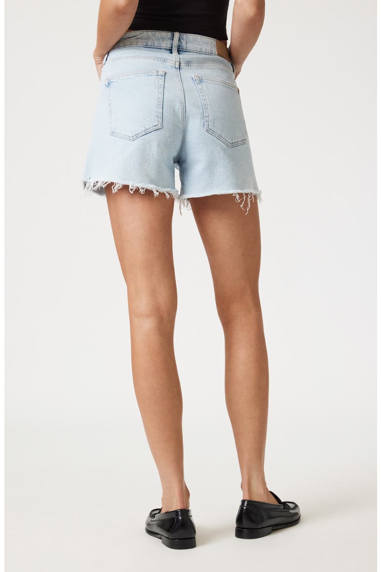 Heidi High Waist Relaxed Denim Cutoff Shorts, Alternate, color, BLEACHED