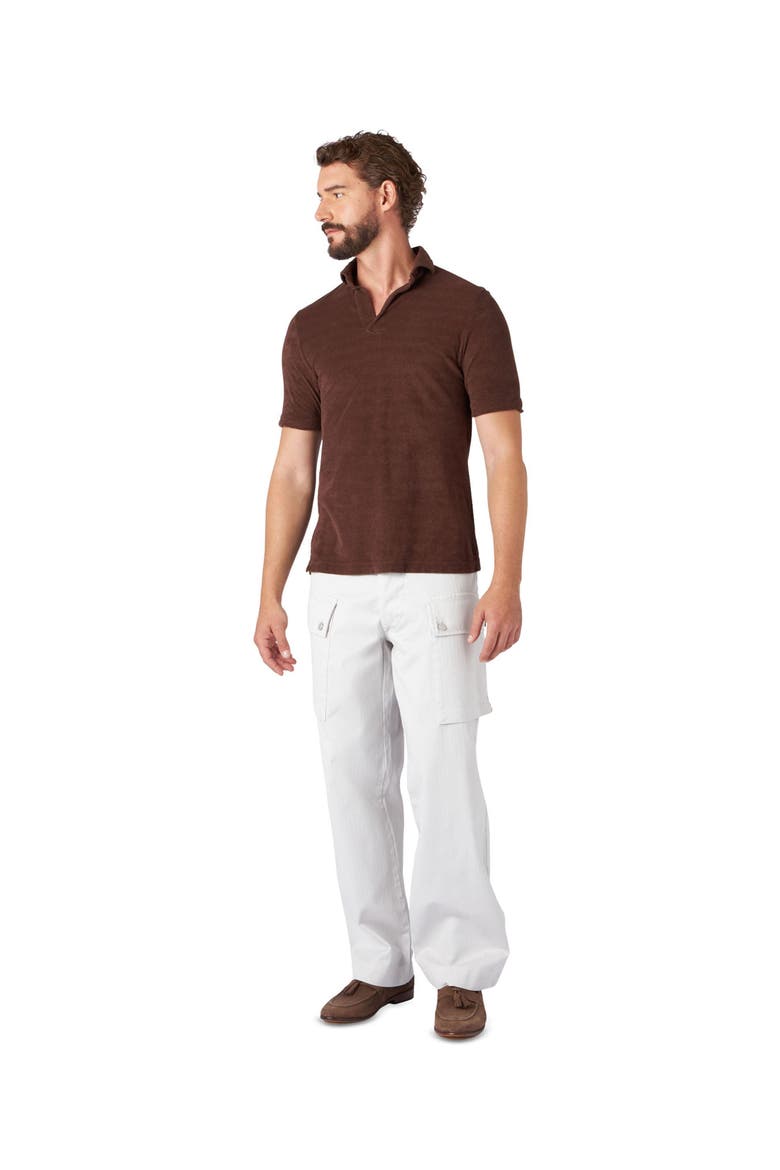 Sullivan Terry Cloth Jersey Polo, Alternate, color, Brown