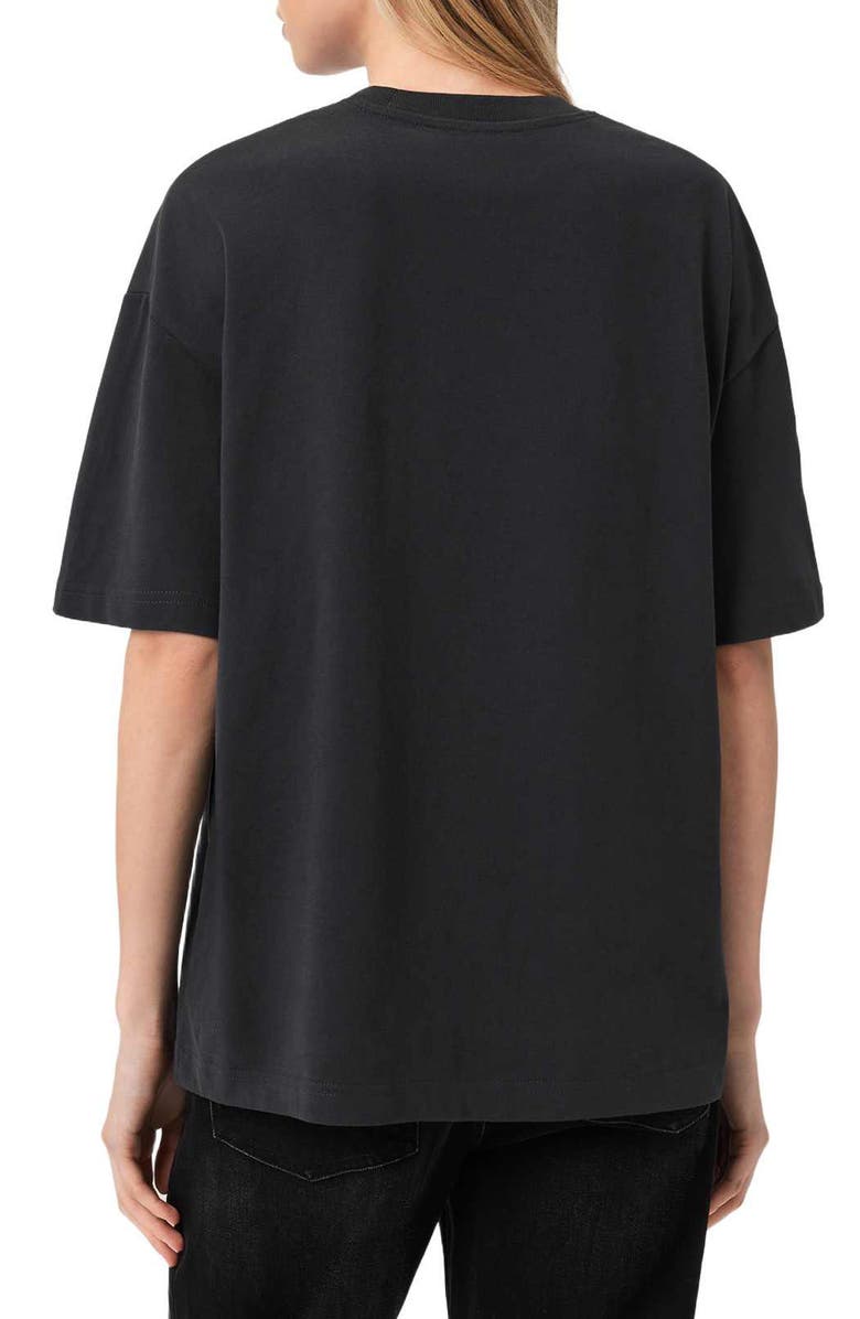 AllSaints Troppo Etta Logo Graphic T-Shirt, Alternate, color, Washed Black