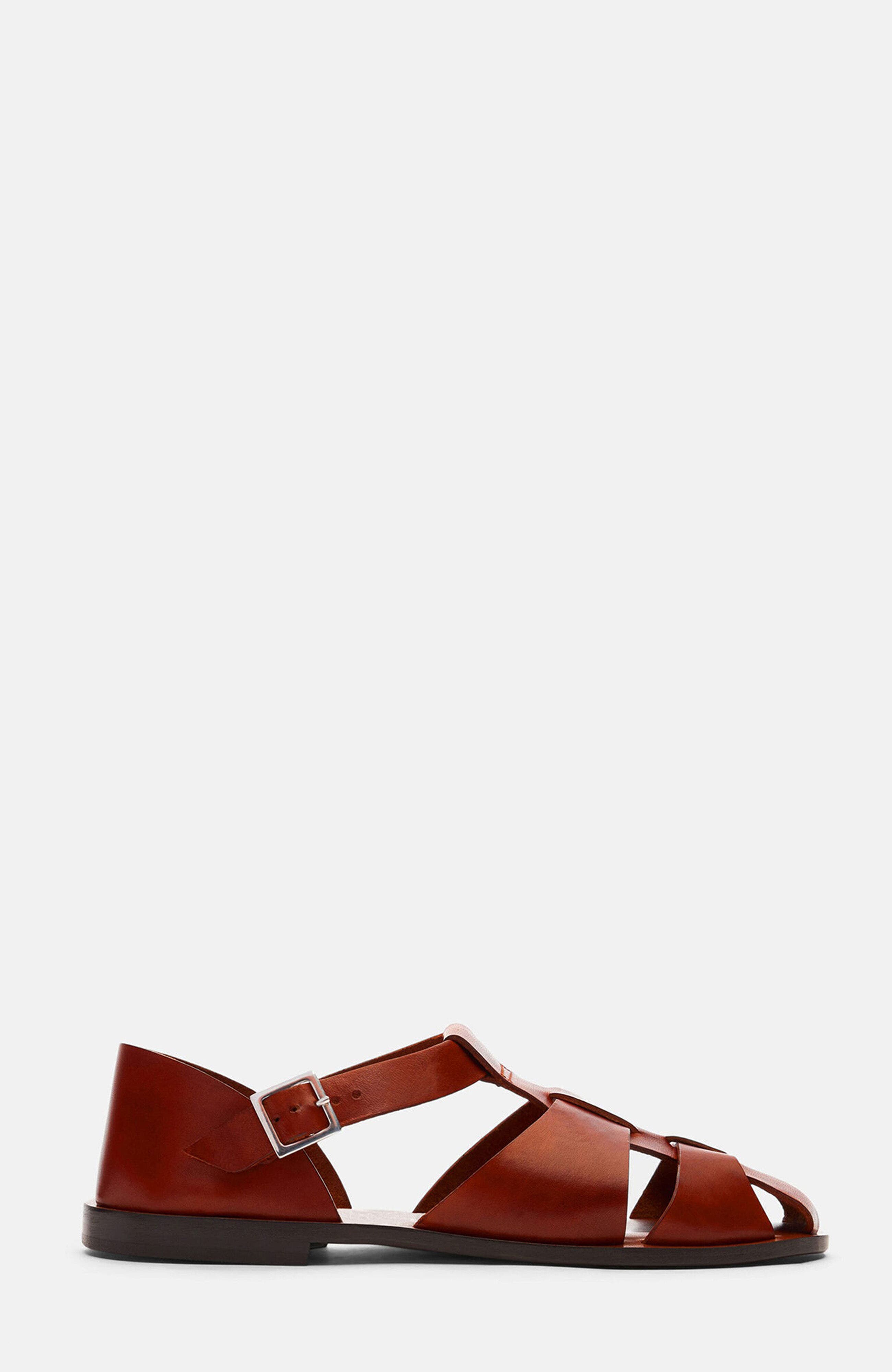 Apollo Sandals, Alternate, color, Cognac - Calf