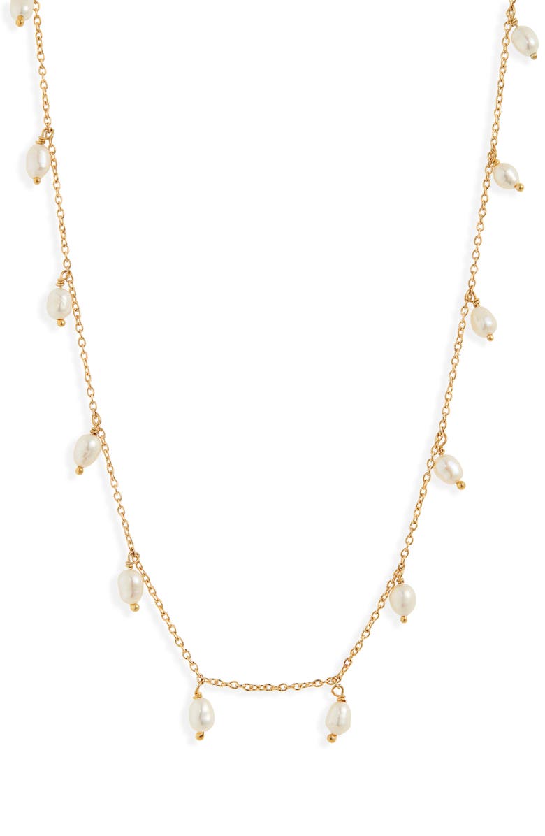 Argento Vivo Sterling Silver Argento Vivo Pearl Shaker Necklace, Main, color, 