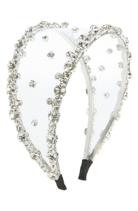 Crystal Embellished Mesh Headband